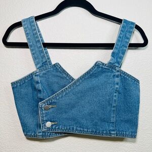 Denim Blue Women's Crop Top